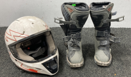 Children’s Motorcycle Boots and Helmet