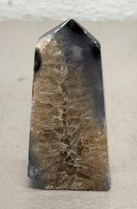 Black Onyx Geode Polished Crystal Gemstone, 307 Carats Standing Point