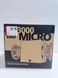 SVS 3000 Micro Powered Subwoofer, Piano Gloss White, Dual 8" Drivers