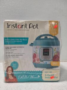 (1) *Brand New* Still in Original Pkg* The Pioneer Woman Sweet Rose Instant Pot Duo, 6 Quart, Blue - Stainless Steel<br/>