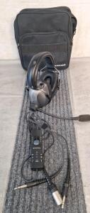 (1) Sennheiser HMEC 460 Series NoiseGard Aviation Headset Headphones W/ Bag