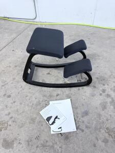 Varier Variable Balans Ergonomic Kneeling Chair, Black, Beech Wood Frame