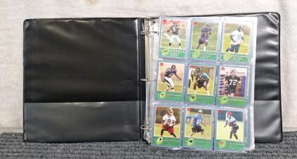 (1) Binder Of Assorted Football Trading Cards Including Hof'ers , Rookies and Stars