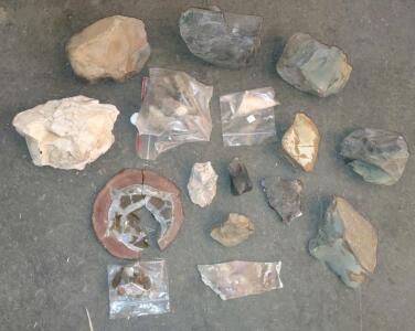 (1) Box Full of Assorted Mountain/ River Rocks/ Minerals