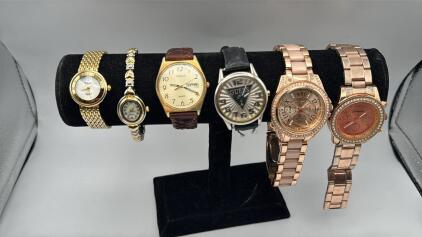 (6) Assorted Women&rsquo;s Watches- Guess , Pulsar , Valletta , Geneva & More