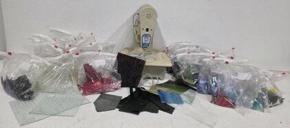 (1) Gryphon Omni-1 Diamond Wire Saw (33) Gallon Bags of Art Glass