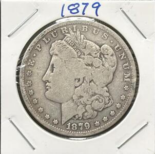 1879 Morgan Dollar Coin, United States, One Dollar, Lady Liberty Obverse