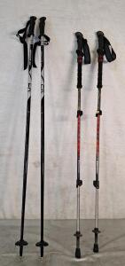 (2) Pair Of Walking Poles, (1) Pair Of Fixed Legnth, (1) Pair Of Adjustable Length