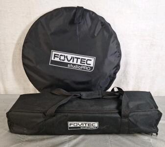 (1) Fovitec Studio Pro Photography Background Set W/ Storage Bag & (1) 2-Piece Fovitec Light Stand Set W/Storage Bag