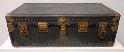 Large Vintage Travel Trunk 13"Tall, 40"Wide, 22" Deep
