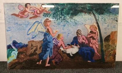 Antique Plastic Art 29"x17.5"