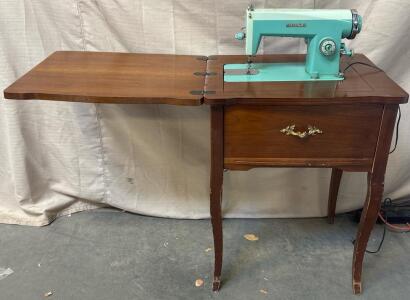 Vintage Sewing Machine Table H 2&rsquo; 7&rdquo; W 1&rsquo; 10.5&rdquo; L 1&rsquo; 5.5&rdquo;