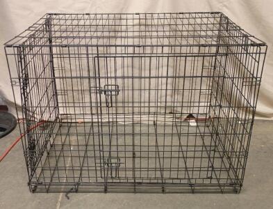 Wire Collapsible Double Door Dog Kennel/Crate 42"X32"X28"