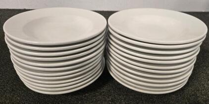 (24) White Dinner Plates