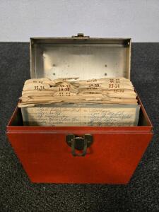 Various 45 Records w/Storage Box