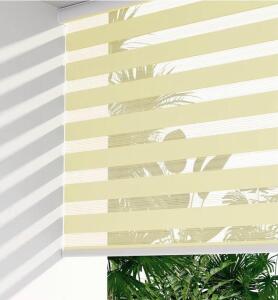 (2) Zebra - Cordless Roller Blinds, Beige, 23.5"W x 72"H