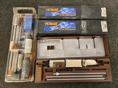 (2) Gun Cleaning Kits, (2) Boxes of 1/8 Welding Rods