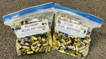 (600) Count .40 Cal S&W Brass