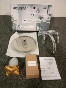 NIB Shower Set. Bathroom vanity faucet with chrome finish.