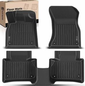 YHT Auto All Weather Protective TPE Floor Mats: Full Coverage, Waterproof, Ant-Skid, Odorless, Easy To Clean. 2018-2025 Audi Q5.