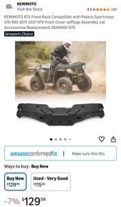 BRAND NEW!!! Keminoto ATV Front Rack