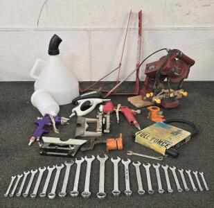 Chicago Electric Chainsaw Sharpener, Paint Guns, Wrench Set And More