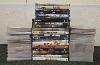 (6) Blu-Rays, (15) Dvds, (60) Random Redbox DVDs (Some Maybe Be Duplicates)