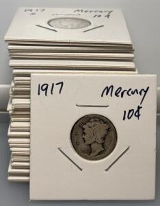 (20) Mercury Dimes