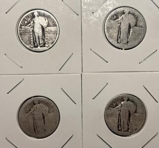 (4) Standing Liberty Quarter Dollar - 90% Silver