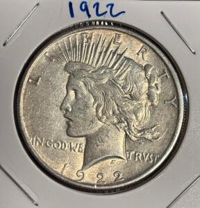 1922 Liberty Peace Silver Dollar Coin