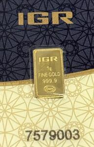 1G IGR .999.9 Fine Gold