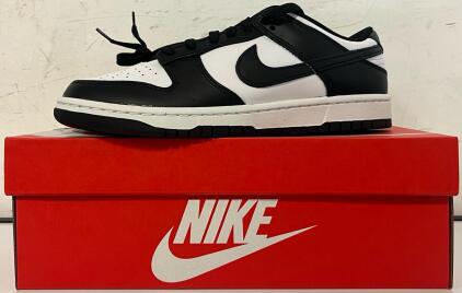 Men&rsquo;s Nike Dunk Low Retro Shoes (Black & White, Size 10)