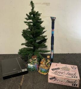 3&rsquo; Artificial Christmas Tree, Epson Flatbed Scanner Glass Lunch Set, Decor & Car Window Scraper
