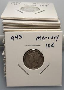 (20) Mercury Dimes