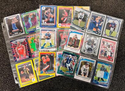 (27) Modern Football and Basketball Rookie Cards Includes: Josh Downs, James Cook, Scoot Henderson, Anthony Richardson and Many Others