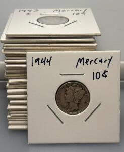 (20) Mercury Dimes