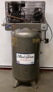 BelAire 5 HP 80 Gallon Vertical Two-Stage Electric Air Compressor. 67"x37"x21"