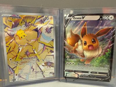 (2) Unlimited Edition Collectable Pok&eacute;mon Cards- Eevee & Joltik