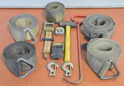 Assorted Tools & Heavy Duty Straps