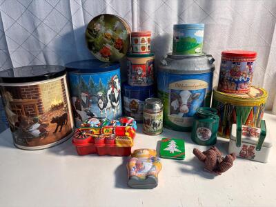 (16) Vintage Tin Cans