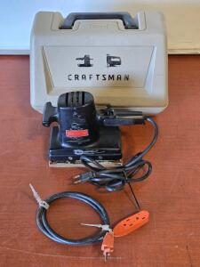 Vintage Sears Craftsman Electric Sander in Original Carry Case & Short Extension Cord