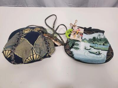 Dialog Cloth Bags, Multicolor, Geometric and Scenic Patterns, $78 Original Price