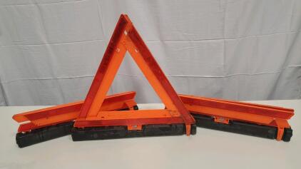 (3) James King 1005 Highway Safety Warning Triangle Kit