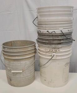 (5) Empty Painter's Buckets