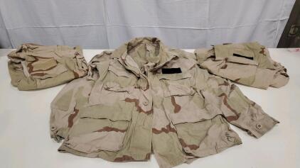 (3) Desert Camouflage Uniform (DCU) Jacket Size Small