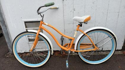 26" Huffy Cranbrook Cruiser Bike (Orange And Baby Blue)