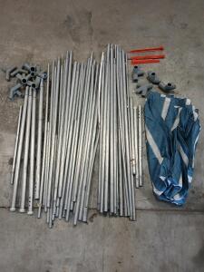 Tent Set W/ Shade Cloth Piece And Aluminum Pipes