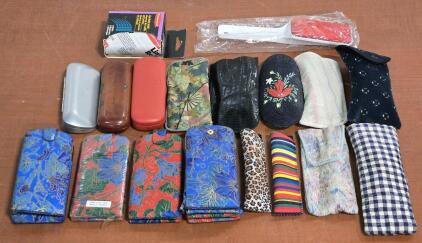 Lot of Many Reading/Sunglasses w/ Cases & Lint Removers