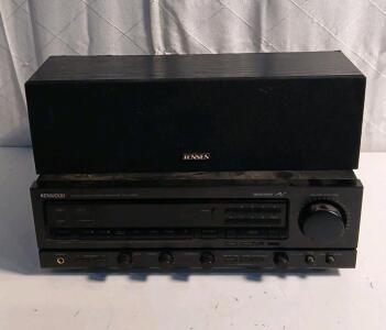 Kenwood KR-V7020 Audio-Video Stereo Reciever & Jensen Wired Center Channel Speaker