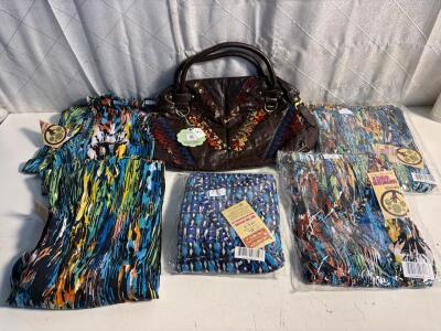 Full Circle Exchange Handbag & Surplice Dresses, Multicolor Patterns, India